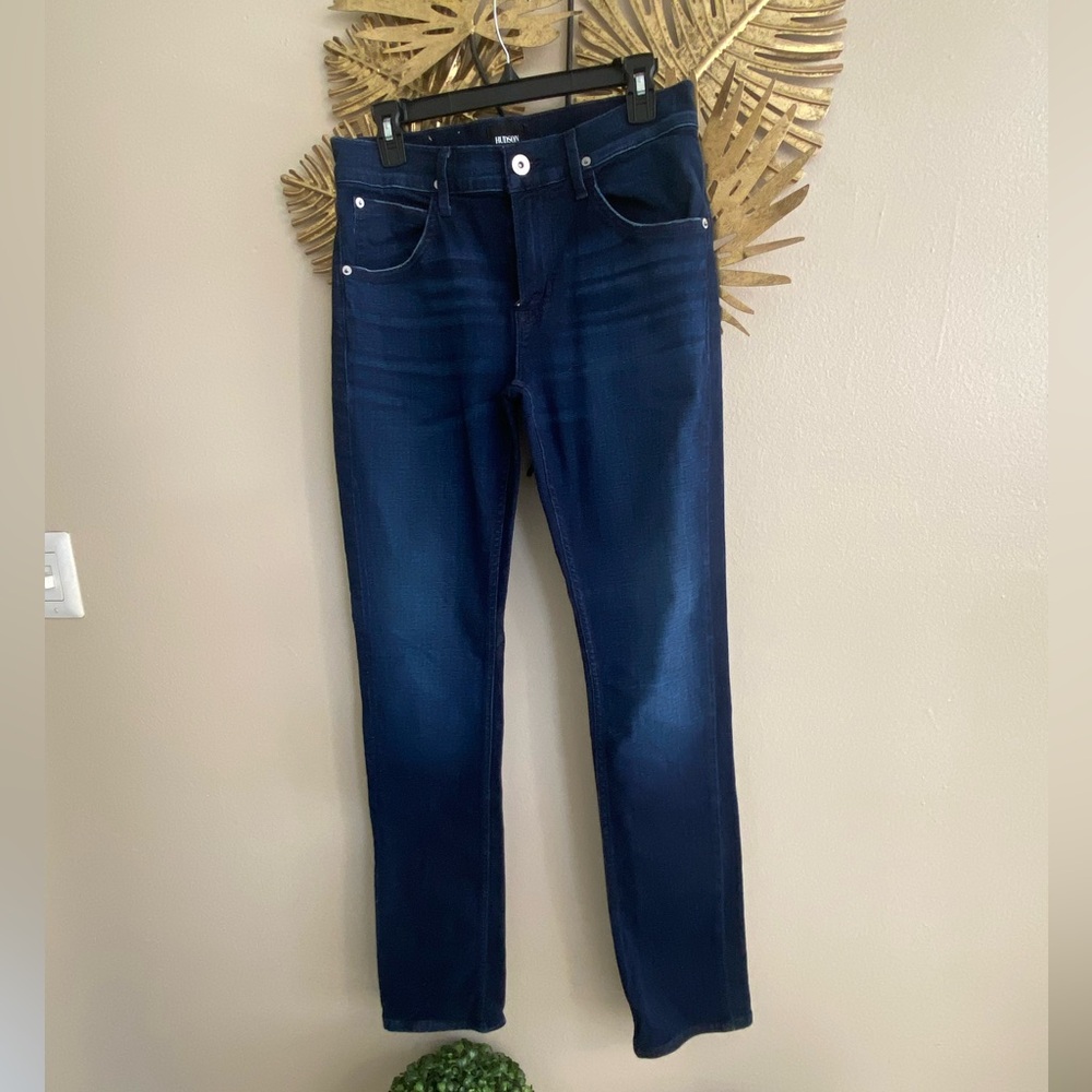 Hudson Jeans Dark Blue Straight Leg Women's Jeans